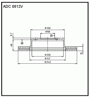 Диск тормозной ADC0812V ALLIED NIPPON
