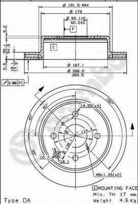 Тормозной диск 09.5706.10 BREMBO