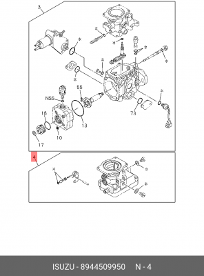 Ремкомплект, распределитель зажигания 8-94450-995-0 ISUZU