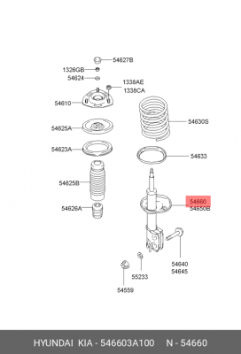 Амортизатор подвески 546603A100 HYUNDAI KIA