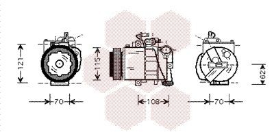 Компрессор, кондиционер 5800K064 VAN WEZEL