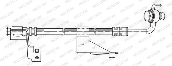 Тормозной шланг FHY2176 FERODO