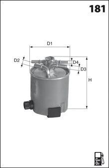 Топливный фильтр ELG5345 MECAFILTER