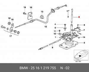 Тяга 25 16 1 219 755 BMW