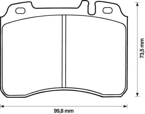 Комплект тормозных колодок, диско 571879B BENDIX JURID