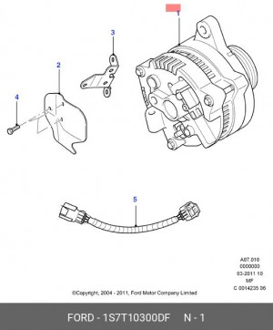 Генератор 1S7T-10300-DF FORD