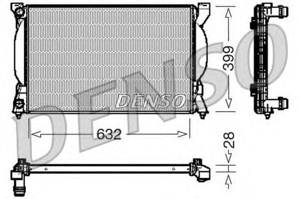 Радиатор, охлаждение двигател DRM02033 DENSO