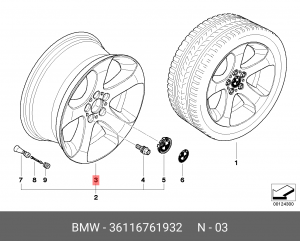 Диск колеса 36 11 6 761 932 BMW