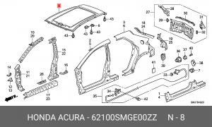 Крыша 62100SMGE00ZZ HONDA