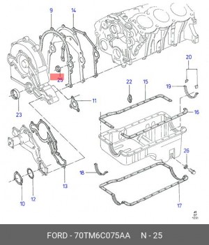 Уплотняющее кольцо 70TM6C075AA FORD