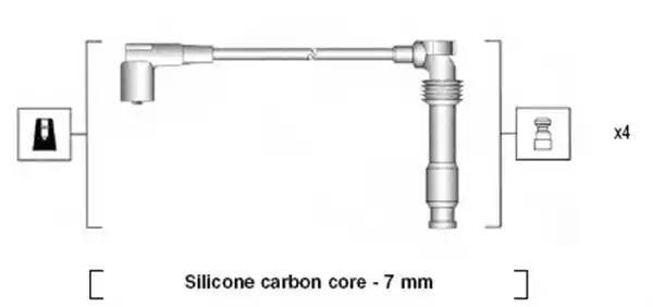 Ккомплект проводов зажигания 941365050928 MAGNETI MARELLI