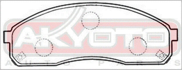 Колодки тормозные дисковые AKD-0671 AKYOTO