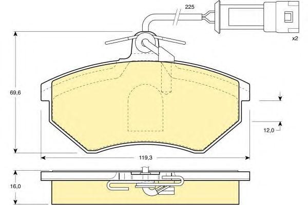 Комплект тормозных колодок, диско 6112811 GIRLING