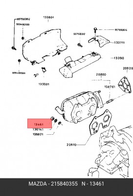 Гайка, выпускной коллектор 2158-40-355 MAZDA