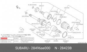Пыльник ШРУСа 28496AE000 SUBARU