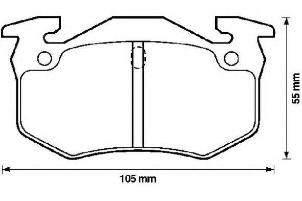 Комплект тормозных колодок, диско 571748B BENDIX JURID