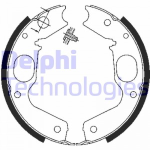 Комплект тормозных колодок, стояночная тормозная система LS1898 DELPHI