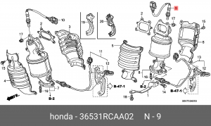 Лямбда-зонд 36531RCAA02 HONDA
