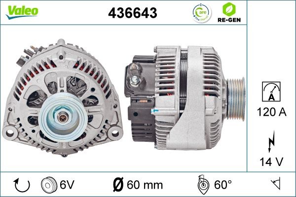 Генератор 436643 VALEO PHC
