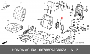 Подушка безопасности 06788S9AG80ZA HONDA