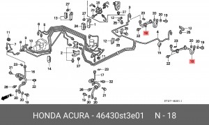Тормозной шланг 46430ST3E01 HONDA