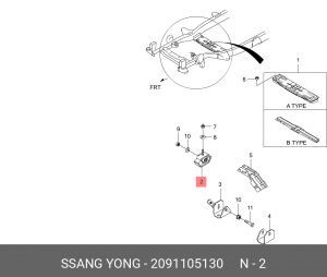 Подушка двигателя 2091105130 SSANG YONG