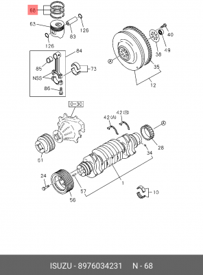 Кольца поршневые 8-97603-423-1 ISUZU