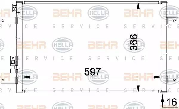 Конденсатор, кондиционер 8FC 351 036-111 HELLA