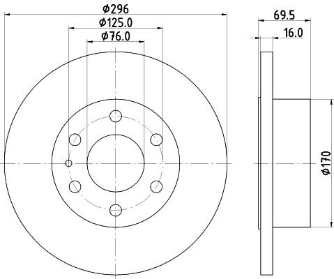 Конденсатор, кондиционер 8FC 351 037-021 HELLA