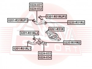 Рычаг подвески 0201-R51RUP2 ASVA