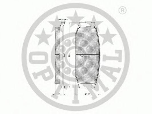 Комплект тормозных колодок, диско 9442 OPTIMAL