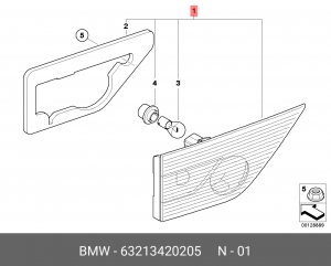 Фонарь задний 63 21 3 420 205 BMW
