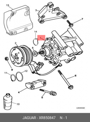 Компрессор, кондиционер XR850847 JAGUAR