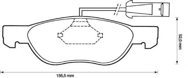 Комплект тормозных колодок, диско 571883B BENDIX JURID