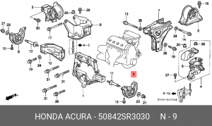 Подвеска, двигатель 50842-SR3-030 HONDA