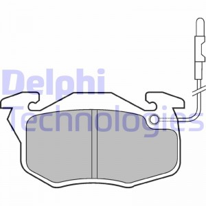 Комплект тормозных колодок, диско LP696 DELPHI