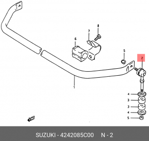 Тяга / стойка, стабилизатор 42420-85C00 SUZUKI