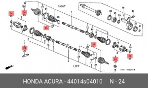 ШРУС 44014S04010 HONDA