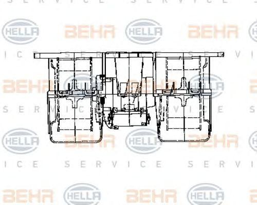 Электродвигатель, вентиляция салона 8EW009158071 HELLA