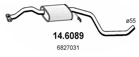 Средний глушитель выхлопных газов 146089 ASSO