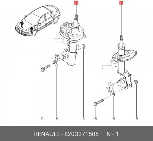 Амортизатор подвески 8200371505 RENAULT