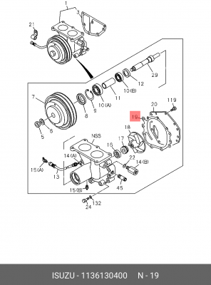 Прокладка, выпускной трубопровод 1-13613-040-0 ISUZU