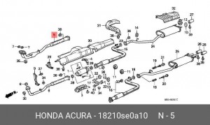 Выпускной трубопровод 18210SE0A10 HONDA