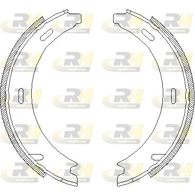 Комплект тормозных колодок, стояночная тормозная система 409401 ROADHOUSE