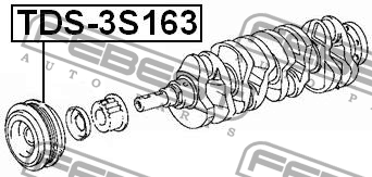Шкив коленвала TDS-3S163 FEBEST