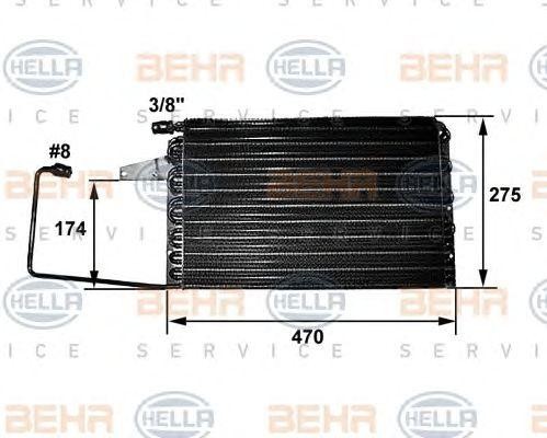 Конденсатор, кондиционер 8FC351038401 HELLA