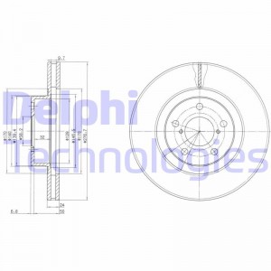 Тормозной диск BG2827 DELPHI