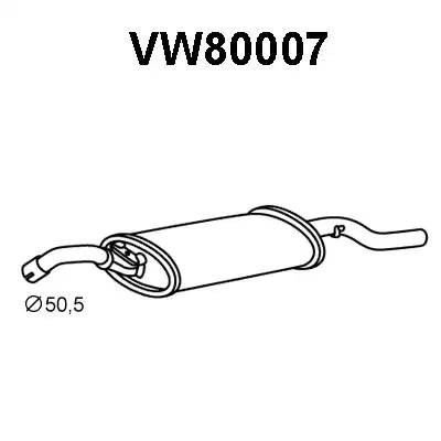 Глушитель выхлопных газов конечный VW80007 VENEPORTE