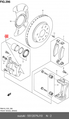Тормозной суппорт 55120-79J10 SUZUKI