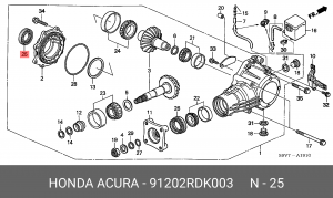 Сальник 91202RDK003 HONDA